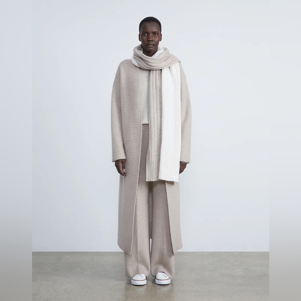 Lafayette 148 New York Cashmere & Silk-Blend Double Knit Pants in Taupe - Picture 3 of 9